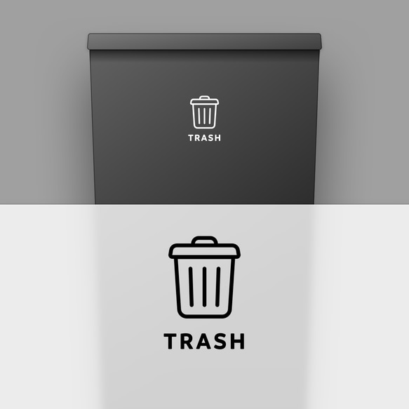 ゴミ箱（Trash）【ゴミ分別ステッカー】 1枚目の画像