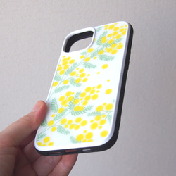 強化玻璃iPhone保護殼【早春含羞草】#相容iPhone15 第10張的照片