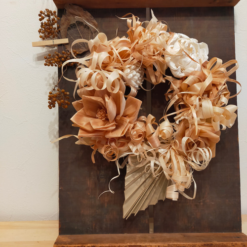 かんなくずのオーダーリース 30cm リース morinowakka 通販 15510646