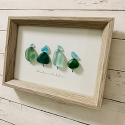 シーグラスアート インテリア雑貨 小鳥 北欧 ガラス細工 海の宝石 観葉植物 玄関 トイレ 飾り 贈り物 プレゼント 3枚目の画像