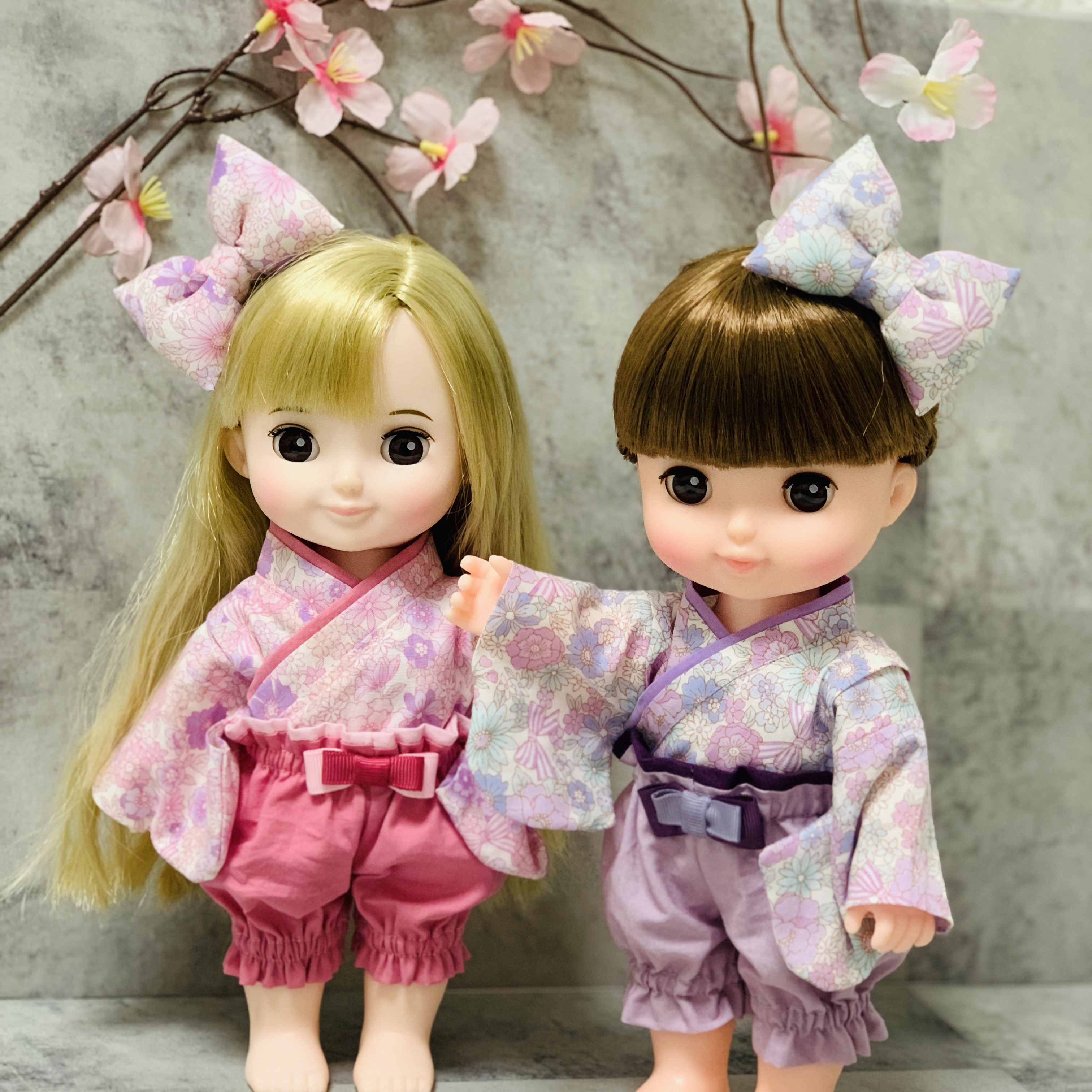 ≪超目玉★12月≫ 6-123「袴dollちゃん」シーグラスアート　人形　花　鳥　インテリア　雑貨 立体・オブジェ
