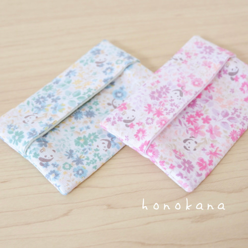 花柄×パンダ ミニポケットティッシュケース その他入園グッズ honokana