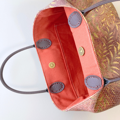 再販】染め大島紬◇着物にも洋服にも合うミニバッグ◇カジュアル