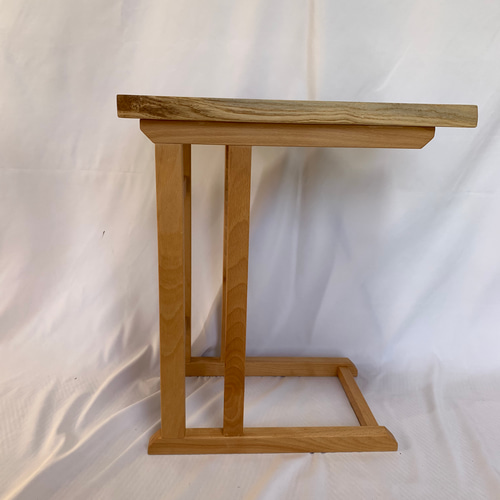 お値段見直ししました］天板に栗無垢一枚板を使って手造りしたサイド