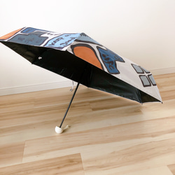 日傘 雨傘 折りたたみ傘 晴雨兼用 UVカット 紫外線対策 テトリス柄 軽量 A10 3枚目の画像