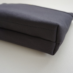 おすすめ★浜松帆布サコッシュ程よいサイズマチ6cmサコッシュ黒 4枚目の画像