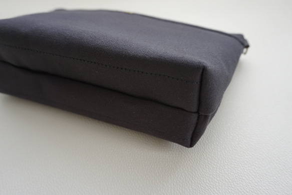 おすすめ★浜松帆布サコッシュ程よいサイズマチ6cmサコッシュ黒 4枚目の画像