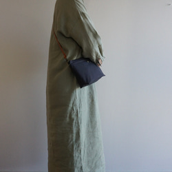 おすすめ★浜松帆布サコッシュ程よいサイズマチ6cmサコッシュ黒 8枚目の画像