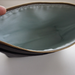 おすすめ★浜松帆布サコッシュ程よいサイズマチ6cmサコッシュ黒 5枚目の画像