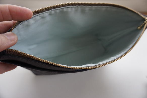 おすすめ★浜松帆布サコッシュ程よいサイズマチ6cmサコッシュ黒 5枚目の画像