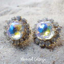 Aurora Mermaid Earrings オーロラシャイン☆ブライダルイヤリング 1枚目の画像