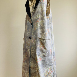 ハンドメイド　着物リメイク　羽織物チュニック 5枚目の画像