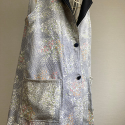 ハンドメイド　着物リメイク　羽織物チュニック 4枚目の画像