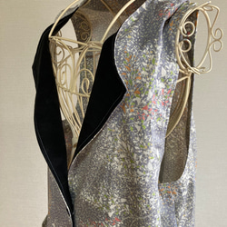 ハンドメイド　着物リメイク　羽織物チュニック 8枚目の画像