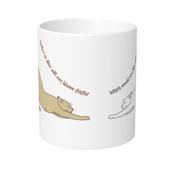 猫マグカップ（M)「コーヒーかミルク」（シンプルだけどちょっと面白い） 4枚目の画像