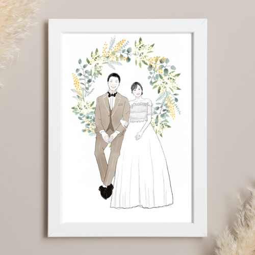 ウェルカムボード 似顔絵 水彩 イラスト wedding 結婚式 データ納品