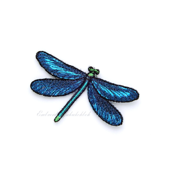 アオハダトンボ トンボ 昆虫 蜻蛉 dragonfly ワッペン