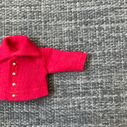 オビツ11 上質な麻の長袖シャツ　red 3枚目の画像