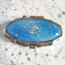 オーダーメイド。光る宇宙とうさぎ(猫)と月のピルケース☆イニシャル入 