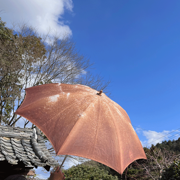 柿渋染め 晴雨兼用折りたたみ傘『カメサ』 柿渋染め 晴雨兼用折りたたみ傘『カメサ』