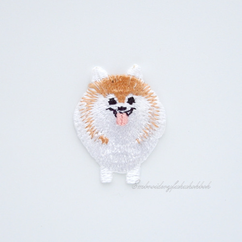 ポメラニアン 犬 犬のワッペン ワッペン・アップリケ Embroidery福工房