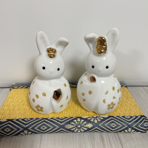 うさぎのお雛様 陶器 金 桜 その他置物 y's shop 通販 15513252 うさぎのお雛様 陶器 金 桜 その他置物 y's shop 通販 15513252