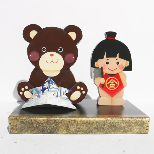 木製 五月人形 金太郎＆くま君 その他置物 O-KI-NI 通販