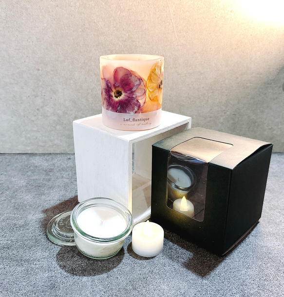 Botanical flower candle(ラナンキュラス) LEDティーライトキャンドル付き 送料無料 7枚目の画像