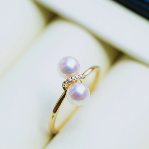 SIMPLE」K18 天然アコヤ真珠 健康・無垢・長寿・富・純潔・円満・完成  