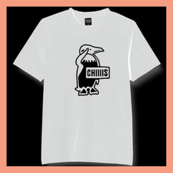 【半袖/長袖】【全サイズ無料】ちぃーっす　猫　おもしろTシャツ　おもしろ　Tシャツ　黒　白　メンズ　面白　ペンギン 2枚目の画像