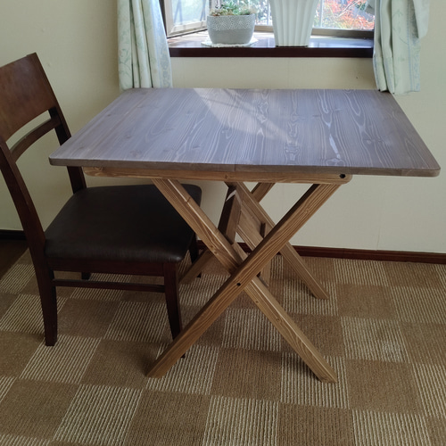 木製テーブル【折りたたみ収納可】 継ぎ足しテーブル【サイズオーダー