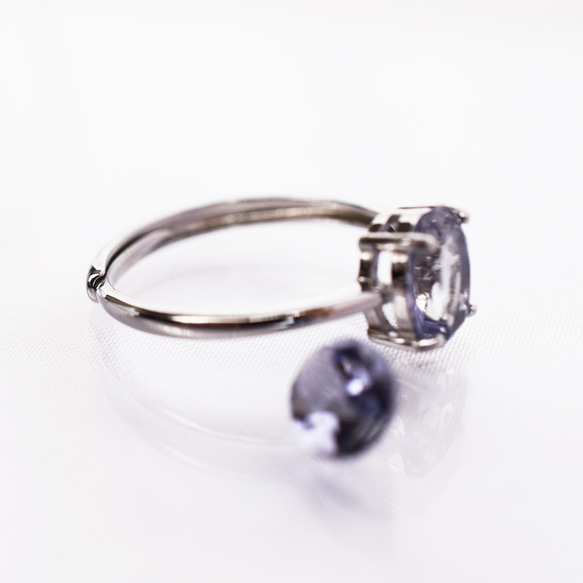 アイオライト、指輪、リング：美しい天然石：青紫色：シルバー925【Creema限定】【送料無料】 4枚目の画像