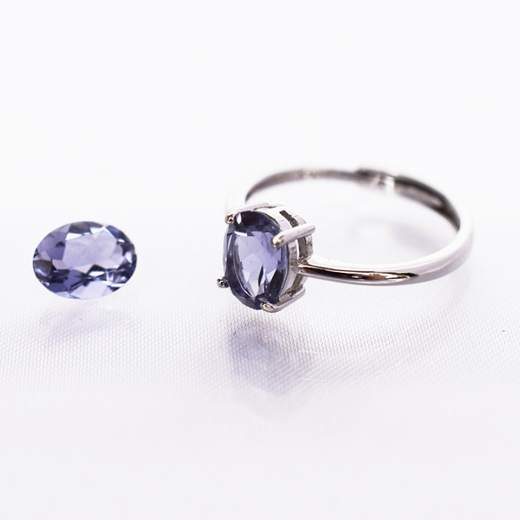 アイオライト、指輪、リング：美しい天然石：青紫色：シルバー925【Creema限定】【送料無料】 3枚目の画像