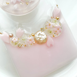 iPhoneケース　スマホケース　Android Sakura Jewelry 桜　押し花　A 7枚目の画像