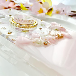 iPhoneケース　スマホケース　Android Sakura Jewelry 桜　押し花　A 16枚目の画像