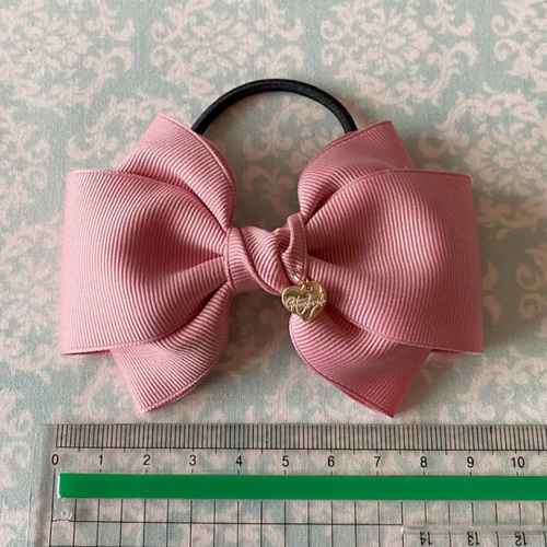 ふりふりハート虹色リボン♡ヘアゴム♡ツイン