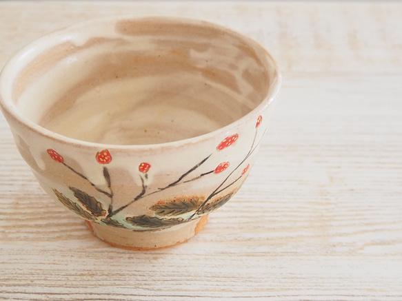 【後藤様ご依頼分】ワレモコウの抹茶茶碗（金彩） 3枚目の画像