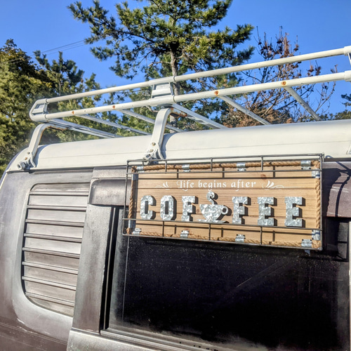 キッチンカーカフェ CAFE COFFEE 移動販売車 壁掛け看板