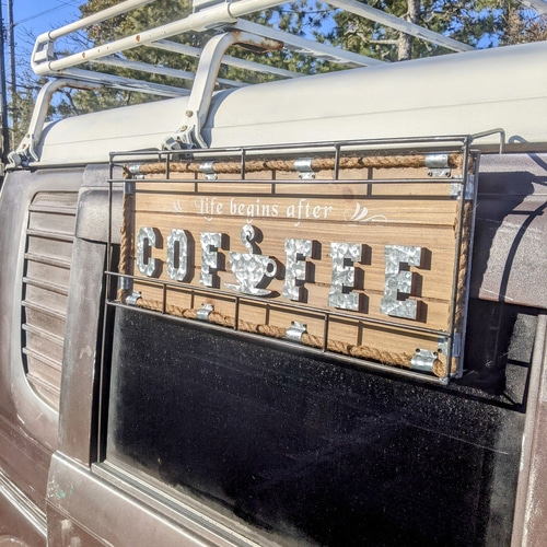 キッチンカーカフェ CAFE COFFEE 移動販売車 壁掛け看板