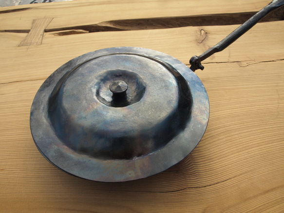 【受注生産】鍛造鉄のフライパン折り畳み式　ソロキャンプ焚き火キャンプギア 7枚目の画像