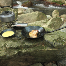 【受注生産】鍛造鉄のフライパン折り畳み式　ソロキャンプ焚き火キャンプギア 12枚目の画像