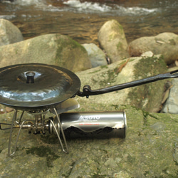 【受注生産】鍛造鉄のフライパン折り畳み式　ソロキャンプ焚き火キャンプギア 9枚目の画像