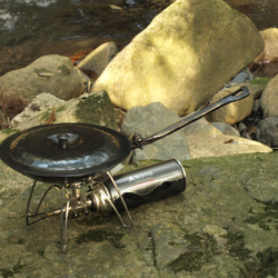 【受注生産】鍛造鉄のフライパン折り畳み式　ソロキャンプ焚き火キャンプギア 8枚目の画像