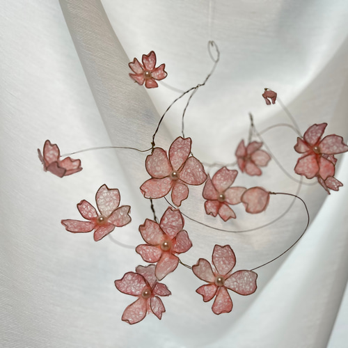 受注制作】和紙の花びらが舞う桜ライト スタンドライト・テーブル