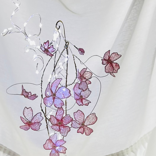 受注制作】和紙の花びらが舞う桜ライト スタンドライト・テーブル