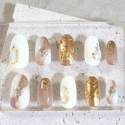 No.001】ネイルチップ 既存デザイン サイズオーダー ニュアンスネイル  