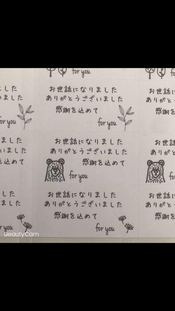 25×50サイズ　お世話になりましたシール　感謝を込めて　手書き風 アソート 5枚目の画像