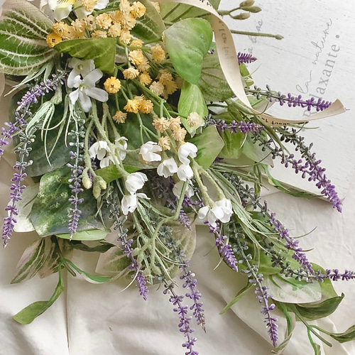 Spring botanical swag ♡ ラベンダー & イエロービオラ スワッグ