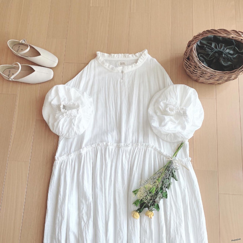 ☆受注制作☆晴れの日ワンピース☆ボリュームバージョン☆フリル襟と  