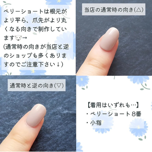 サイズオーダー】しろくま×水色ストライプのさわやかネイルチップ